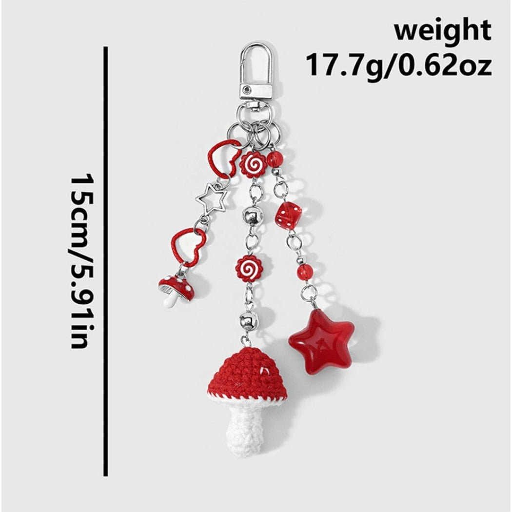 Keypus - Sweet Style Mushroom Heart Keychain