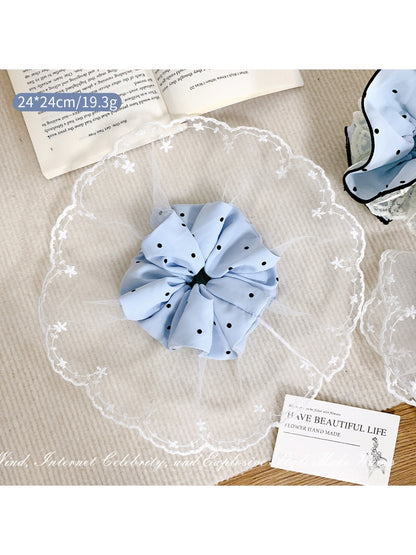 Gifty - Four-layer Hair Ring with Polked Lace