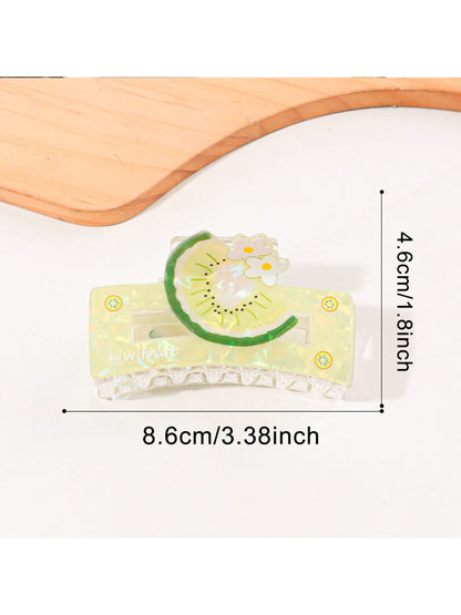 Beau - Square Fruit Print Hair Claw Clip