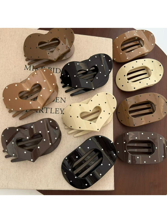 Beau - Oval Openwork Hair Claw Clip