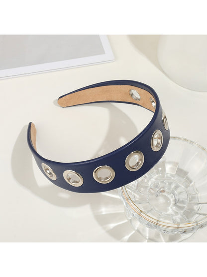 Gifty - Fashion PU Alloy Circle Accent Headband