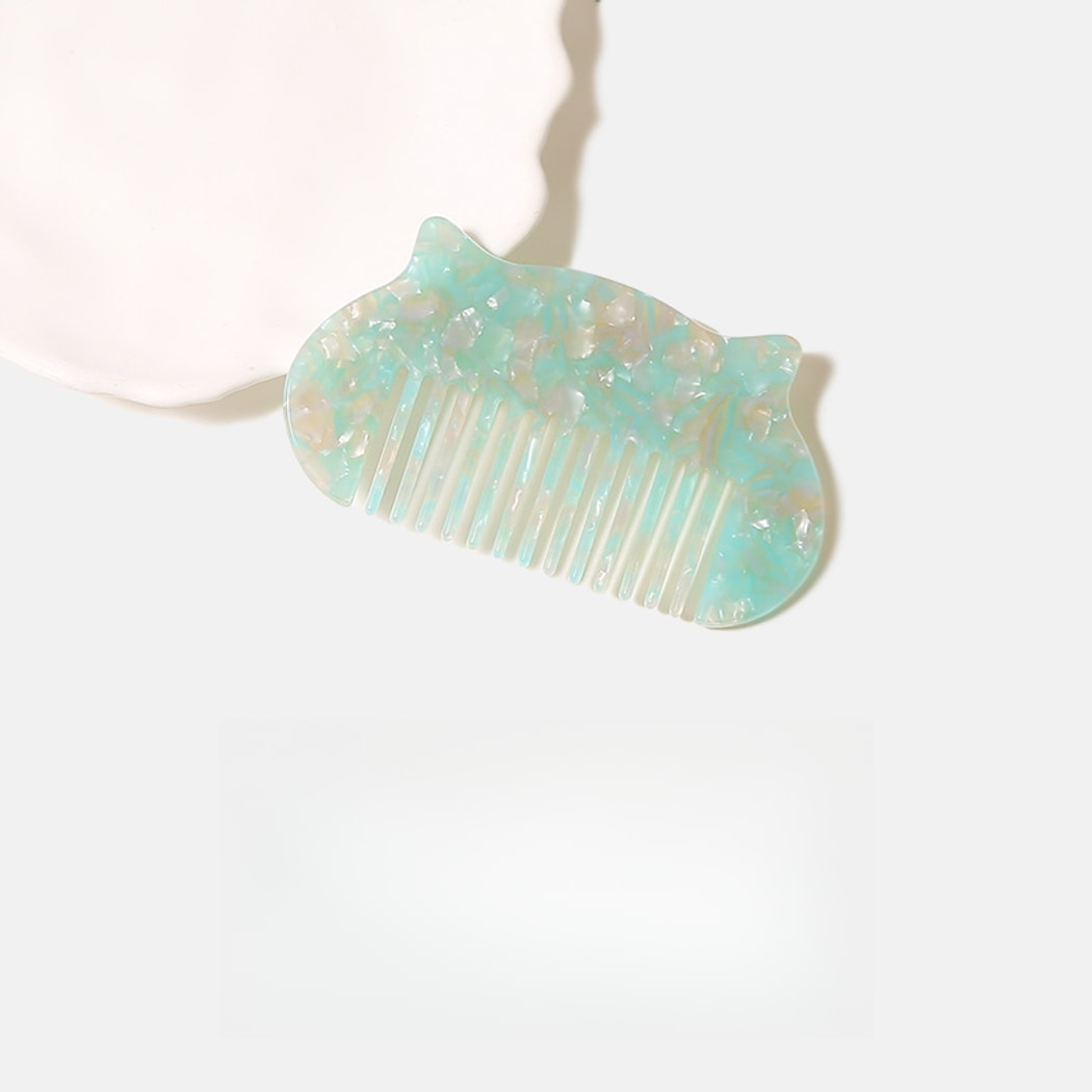 Camerow - Acetate Cat Ear Silhouette Styling Comb