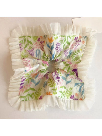 Gifty - French Minimalist Floral Oversized Square Hair Tie