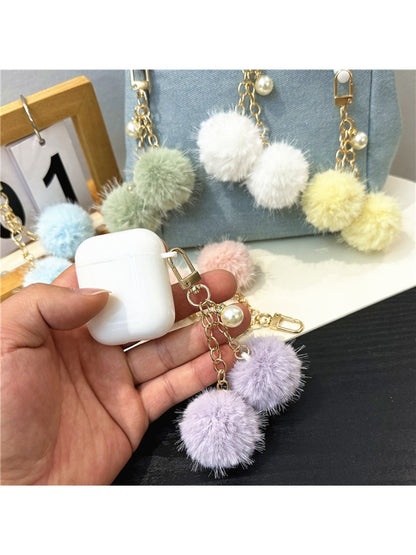 Keypus - Colorful Plush Pompom Bag Charm Keychain