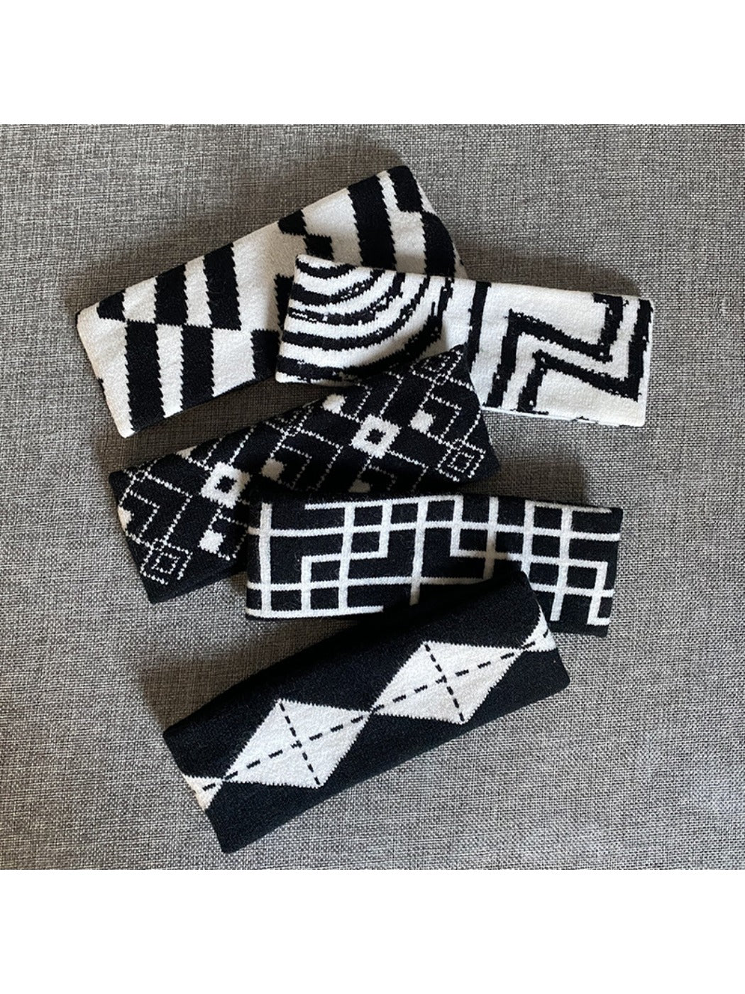 Gifty - Geometric Patterns Knitted Sports Headband
