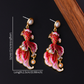 Earedge - Vintage Goldfish Enamel Dangle Earrings