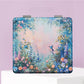 Mirroray - Foldable Floral Print Glass Makeup Mirror