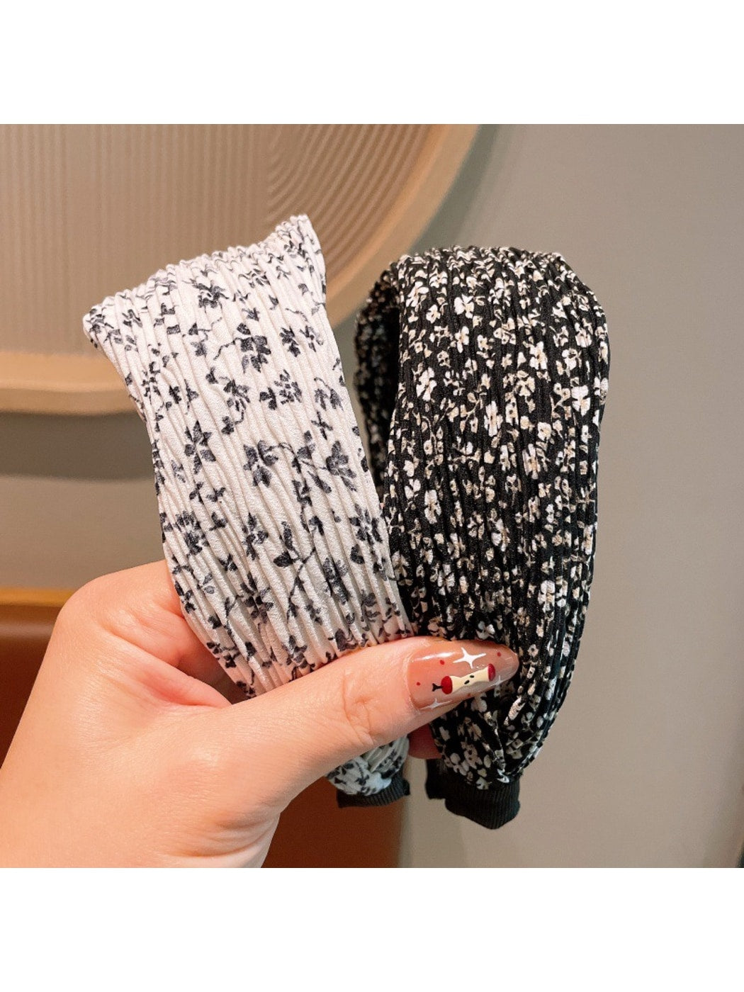 Gifty - Floral Print Fabric Wide Women's Headband