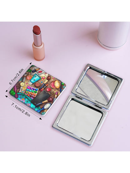 Mirroray - Leisurely lifestyle Cartoon Print Makeup Mirror