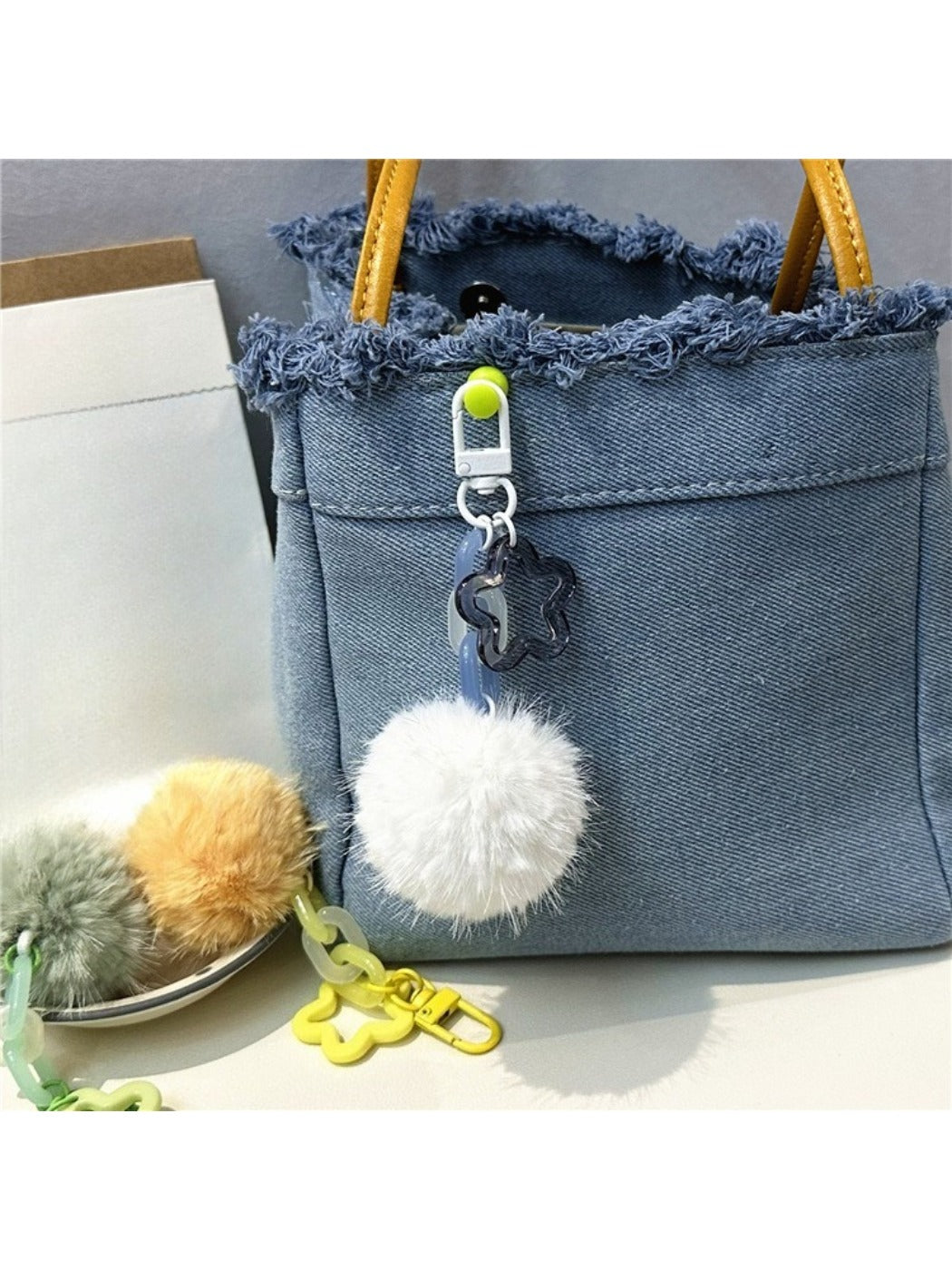 Keypus - Single Pompom Bag Charm Keychain