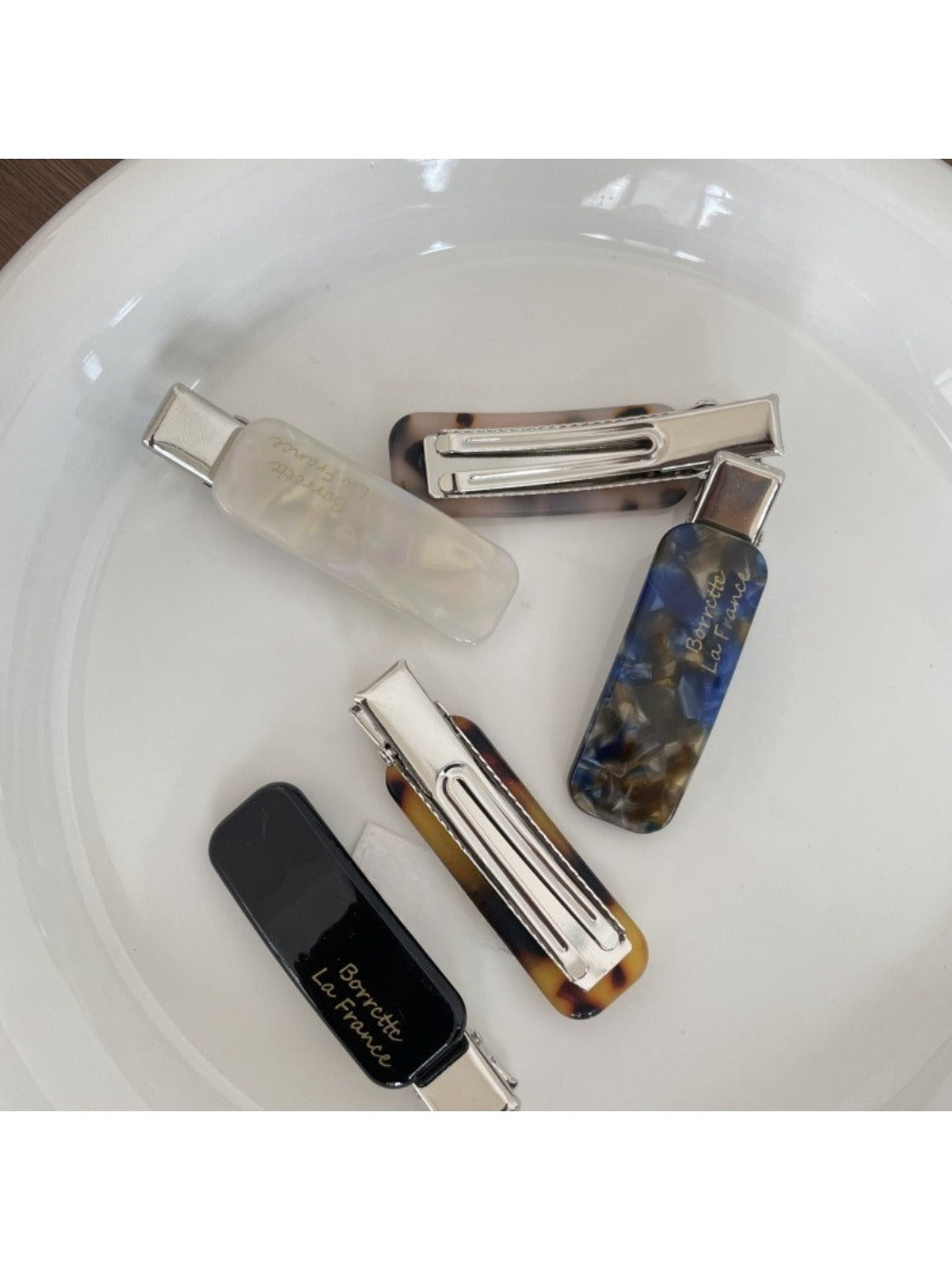 Beau - Retro Rectangular Acetate Hair Clip