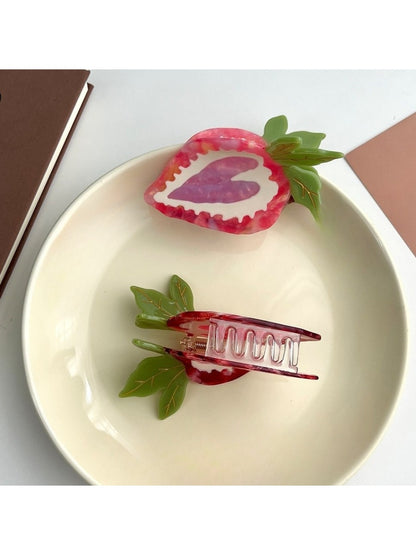 Beau - Strawberry Heart Hair Clip