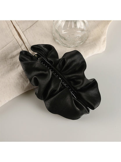 Beau - Ruched Satin Look Cloud Shape Banana Clip