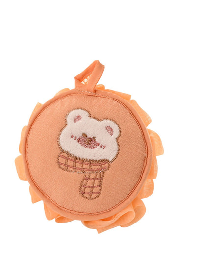 Papo - Cartoon Bear Bath Pouf Soft Foamy Scrubber
