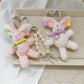 Keypus - Long Ear Rabbit Plush Beaded Chain Bag Charm
