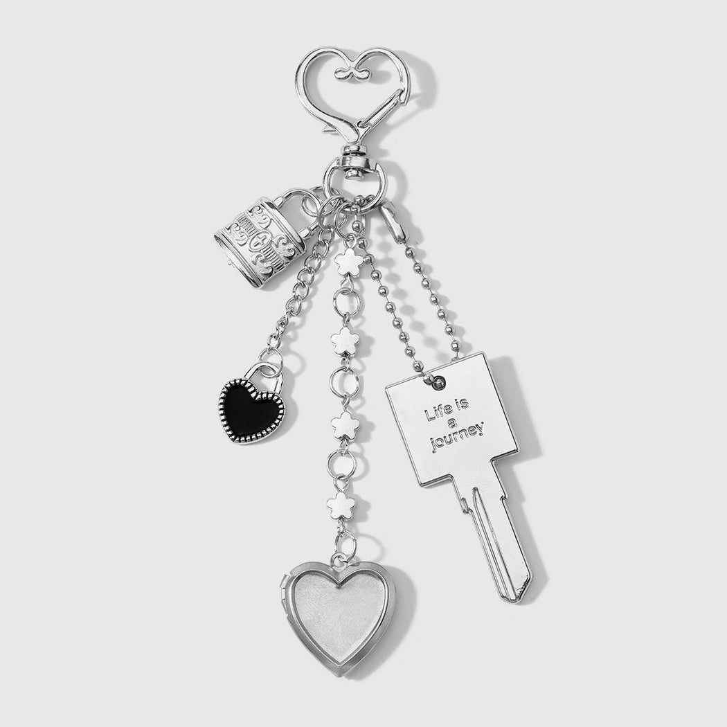 Keypus - Key and Heart Charm Minimalist Keychain
