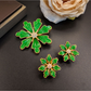 Brovia - Vintage Floral Petal Rhinestone Brooch