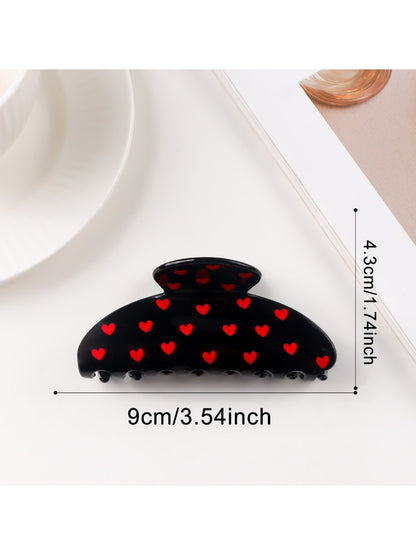 Beau - Minimalist Heart Pattern Hair Claw Clip