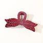 Beau - Vintage Leopard Print Bow Claw Clip