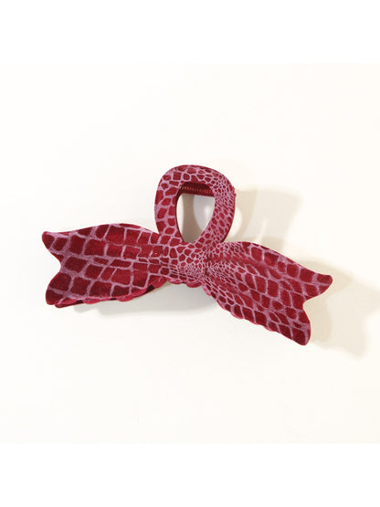 Beau - Vintage Leopard Print Bow Claw Clip