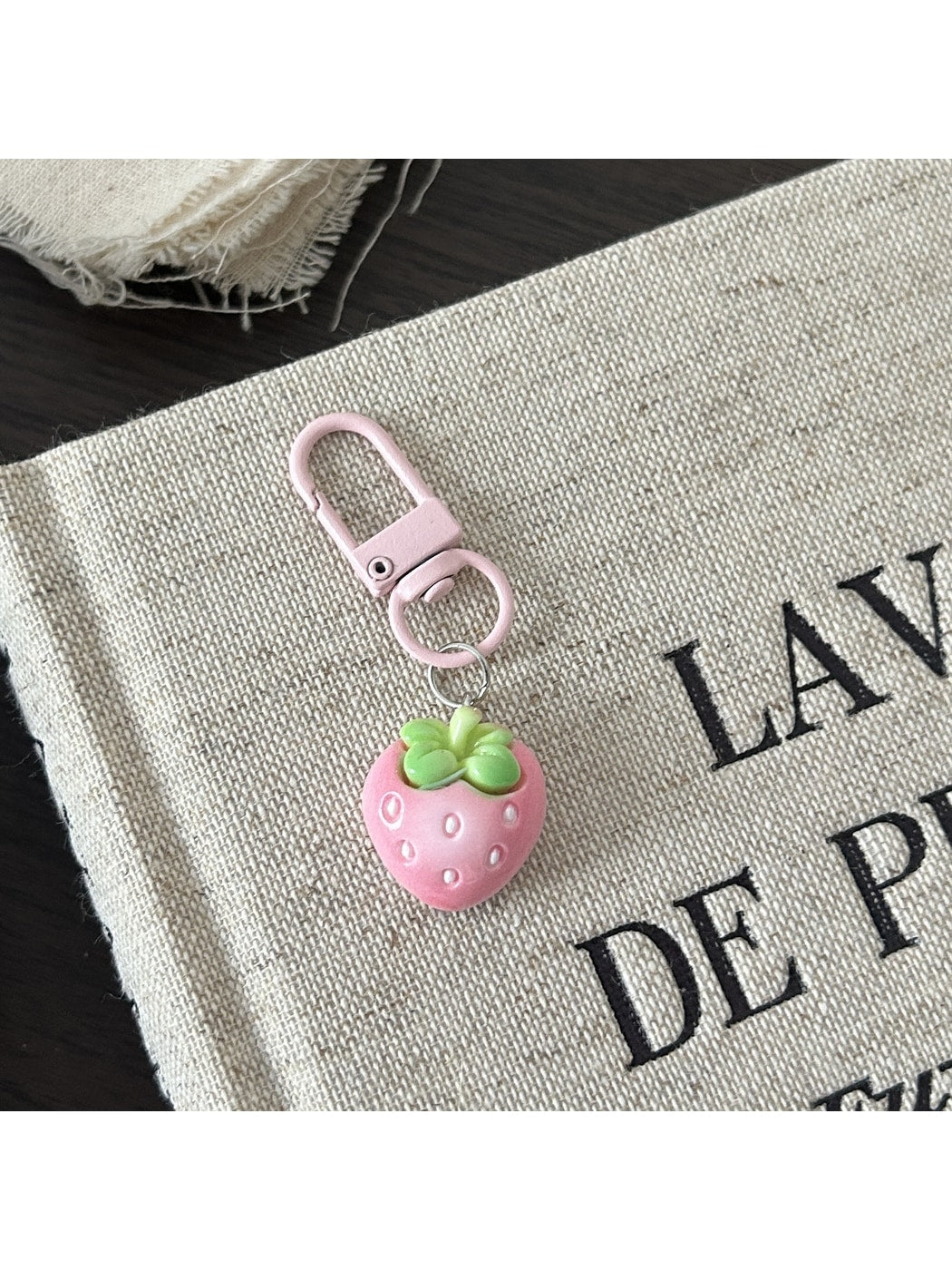 Keypus - Cute Strawberry Fruit Charm Alloy Keychain