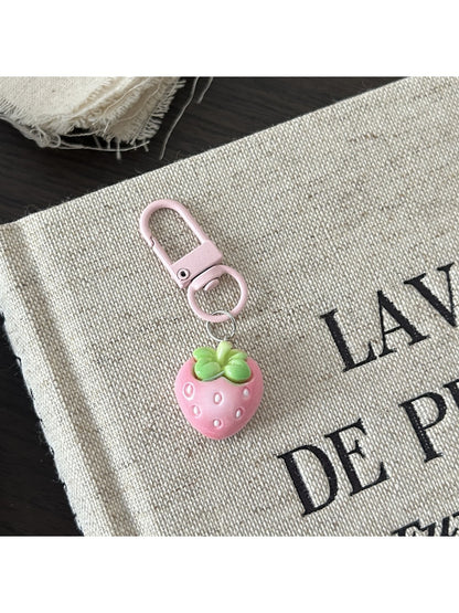 Keypus - Cute Strawberry Fruit Charm Alloy Keychain