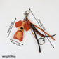 Keypus - Retro PU Puppy Pendant Alloy Keychain
