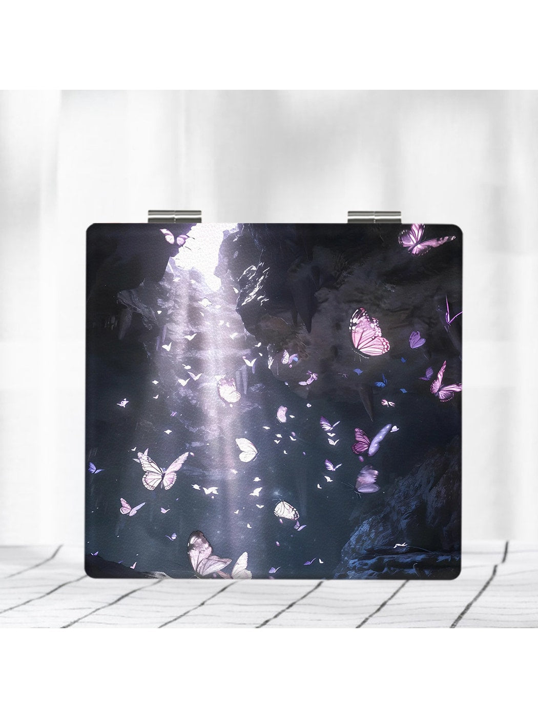 Mirroray - Butterfly Print Portable Touch Up Mirror