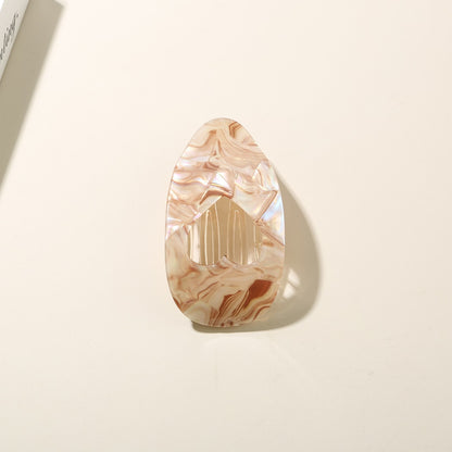 Beau - Acetate Heart Cutout Flat Profile Hair Clip