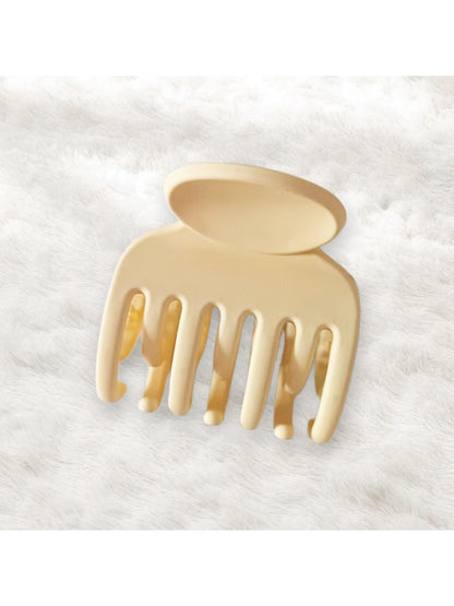 Beau - Simple Solid Color Matte Finish Hair Claw Clip