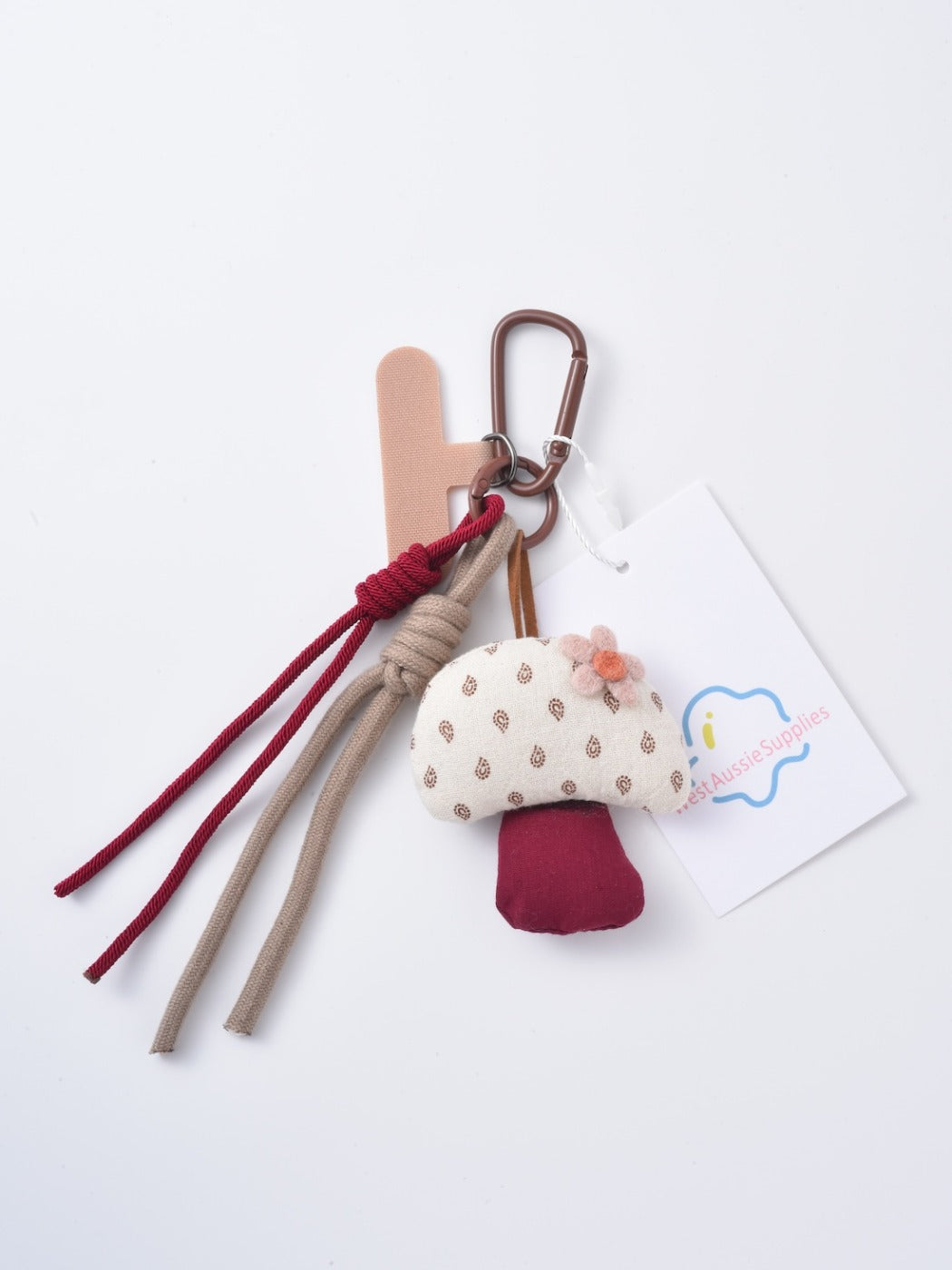Keypus - Floral Patterns Colorful Mushroom Keychain
