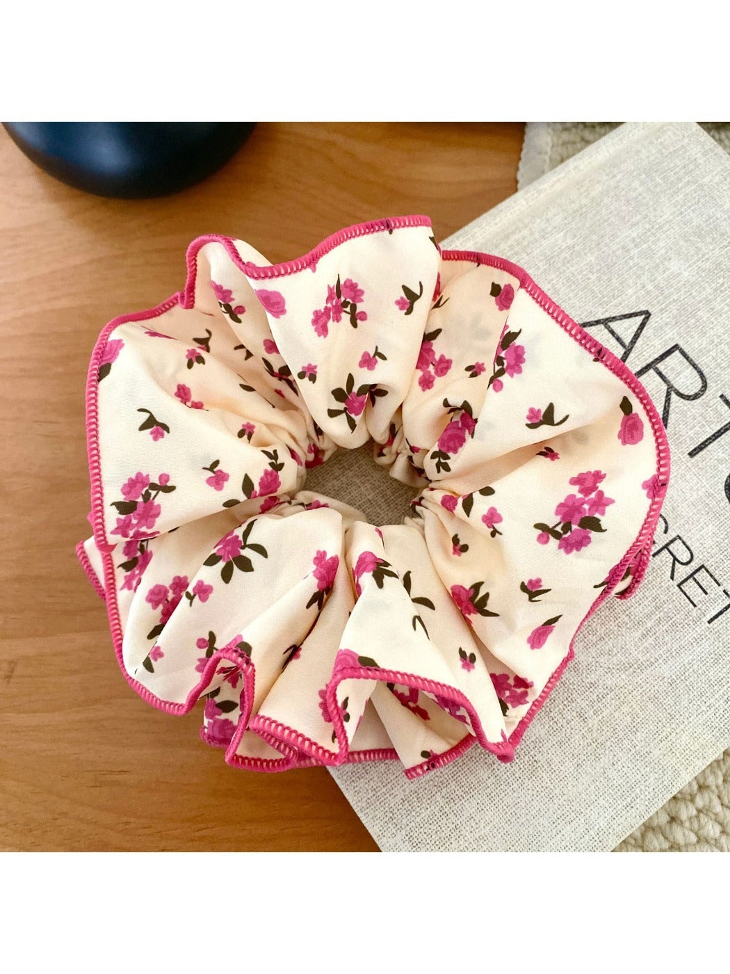 Gifty - Floral Print Double Layer Scrunchie Sweet