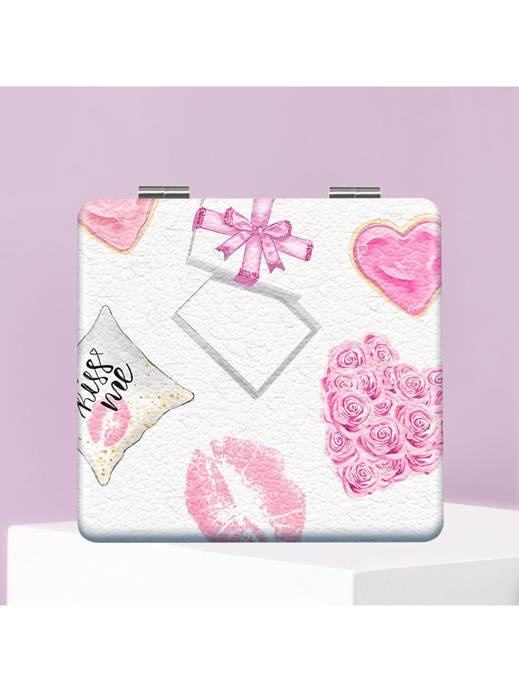 Mirroray - Cartoon Style Bow Printed Folding Mirror