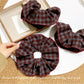 Gifty - Purple-red Plaid Hair Ring