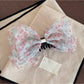 Beau - Sheer Floral Bow Decorative Banana Clip