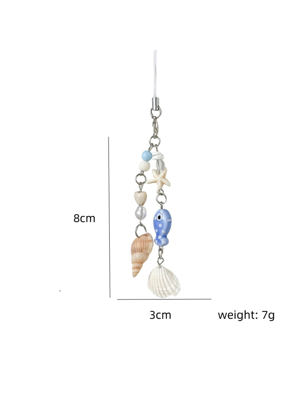 Keypus - Plastic Alloy Ocean Motif Bag Charm Keychain