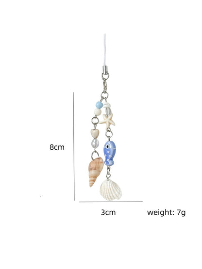 Keypus - Plastic Alloy Ocean Motif Bag Charm Keychain