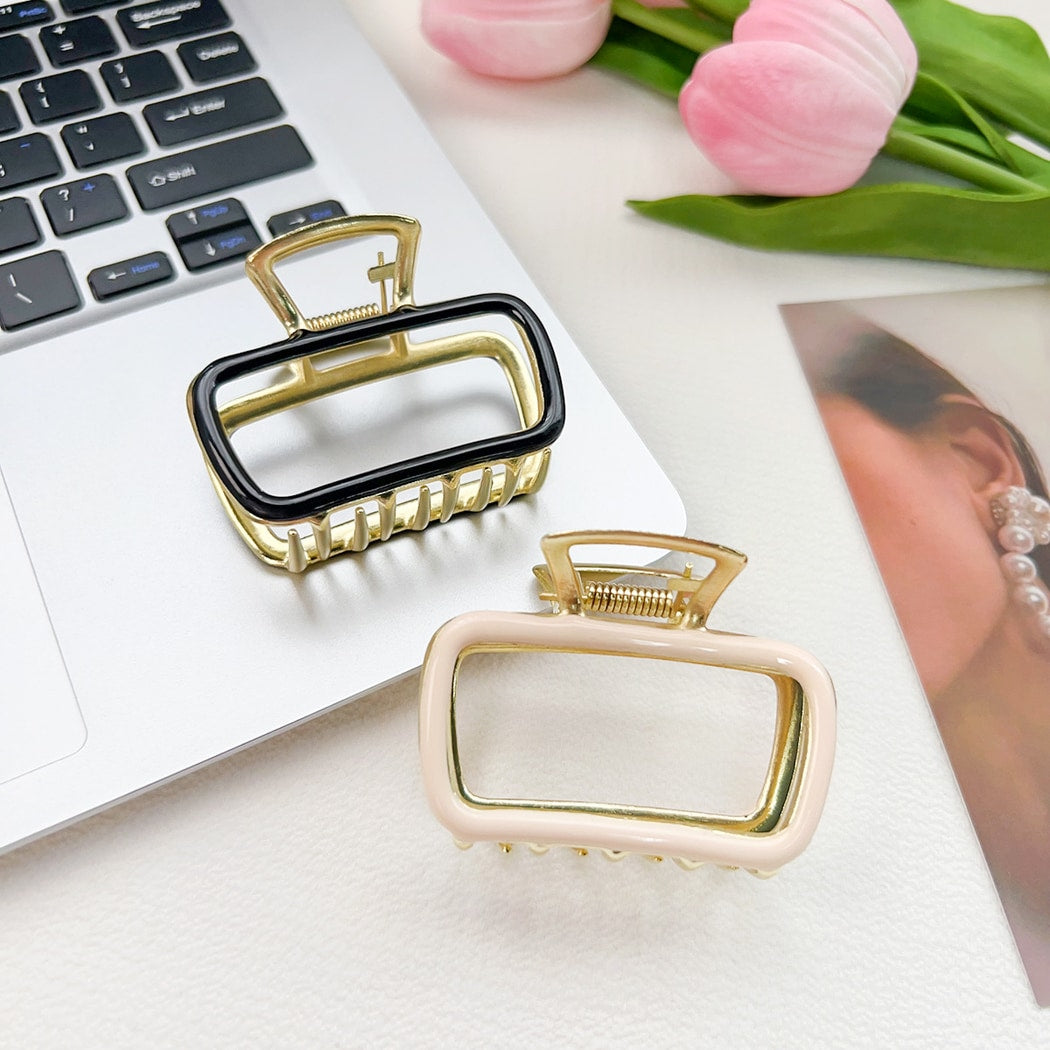 Beau - Minimal Geometric Open Frame Claw Clip