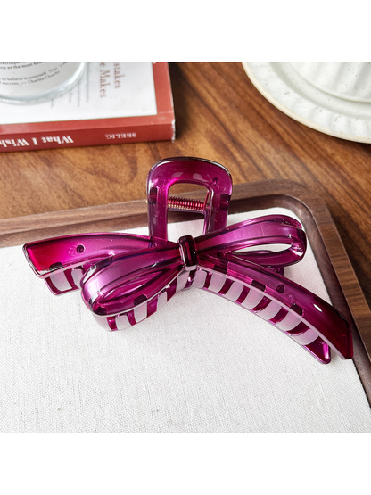Beau - PC Bow Accent Geometric Ring Hair Claw Clip