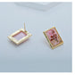 Earedge - Vintage Daisy Motif Square Earrings