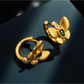 Earedge - Plated Butterfly Design Earrings