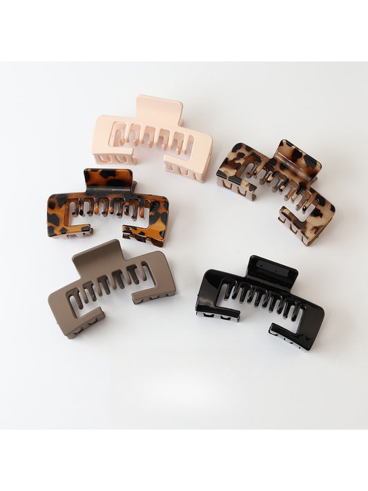 Beau - Minimal Square Open Notch Hair Claw Clip