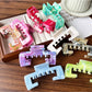Beau - Open Square Marbled Finish Hair Claw Clip