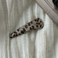 Beau - Leopard Print Patterned Fabric Claw Clip