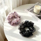 Gifty - Polyester Mesh Edge Floral Print Scrunchie