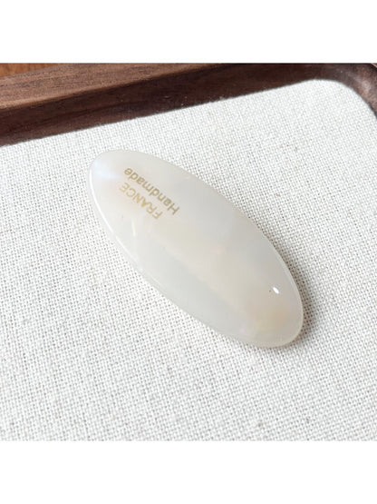 Beau Sweet Oval Acetate Hair Clip shown from above emphasizing oval shape