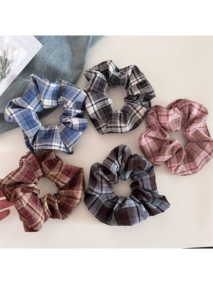 Gifty - Retro Plaid Fashion Scrunchie
