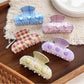 Beau - Cute PVC Plaid Heart Design Claw Clip