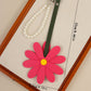 Keypus - Daisy Flower PU Keyring Bag Charm Keychain