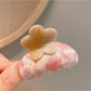 Beau - Glossy Flower Accent Acetate Fiber Claw Clip